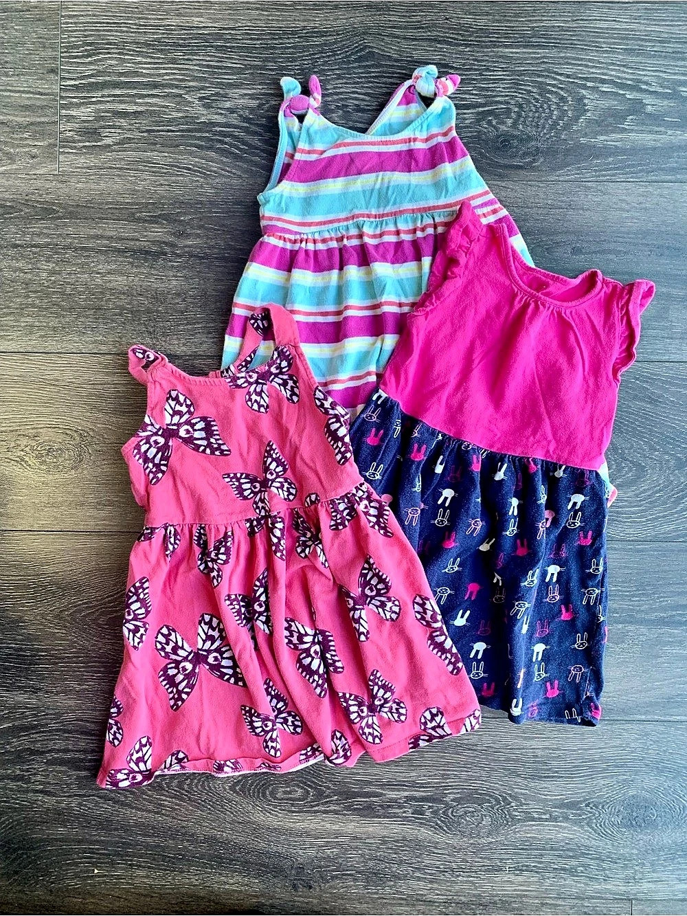 Gymboree Girls Summer Dresses Bundle Knit Play Sun Dresses- 3T